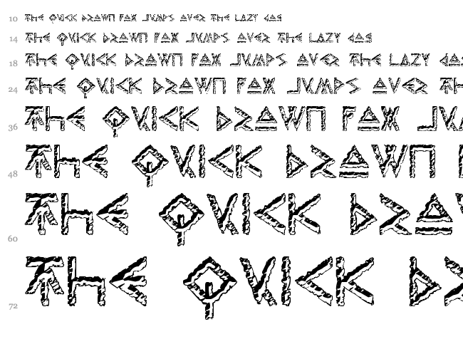 Thors Hammer font waterfall
